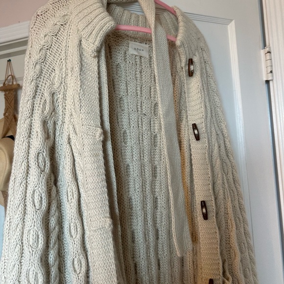 DÔEN  Doen Brighton Alpaca Sweater Cardigan Sz Large l - Picture 7 of 8